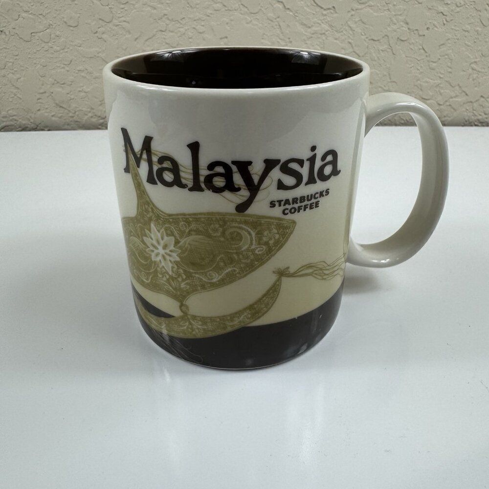 Starbucks Mug Malaysia Global City Icon Series 2013 Coffee Cup 16oz Brown